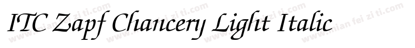 ITC Zapf Chancery Light Italic字体转换